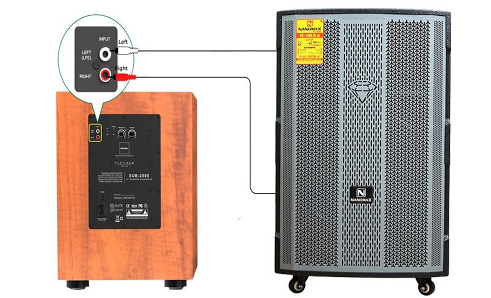 Các bước thực hiện kết nối loa kéo với loa sub nhanh chóng
