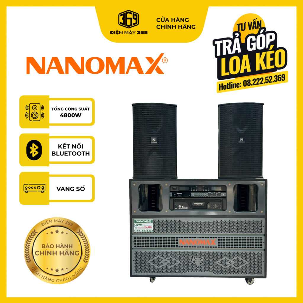 COMBO Loa Điện Nanomax Pro 909i + 2 Full Nanomax CK – 369 Pro – Công Suất Cực Đại